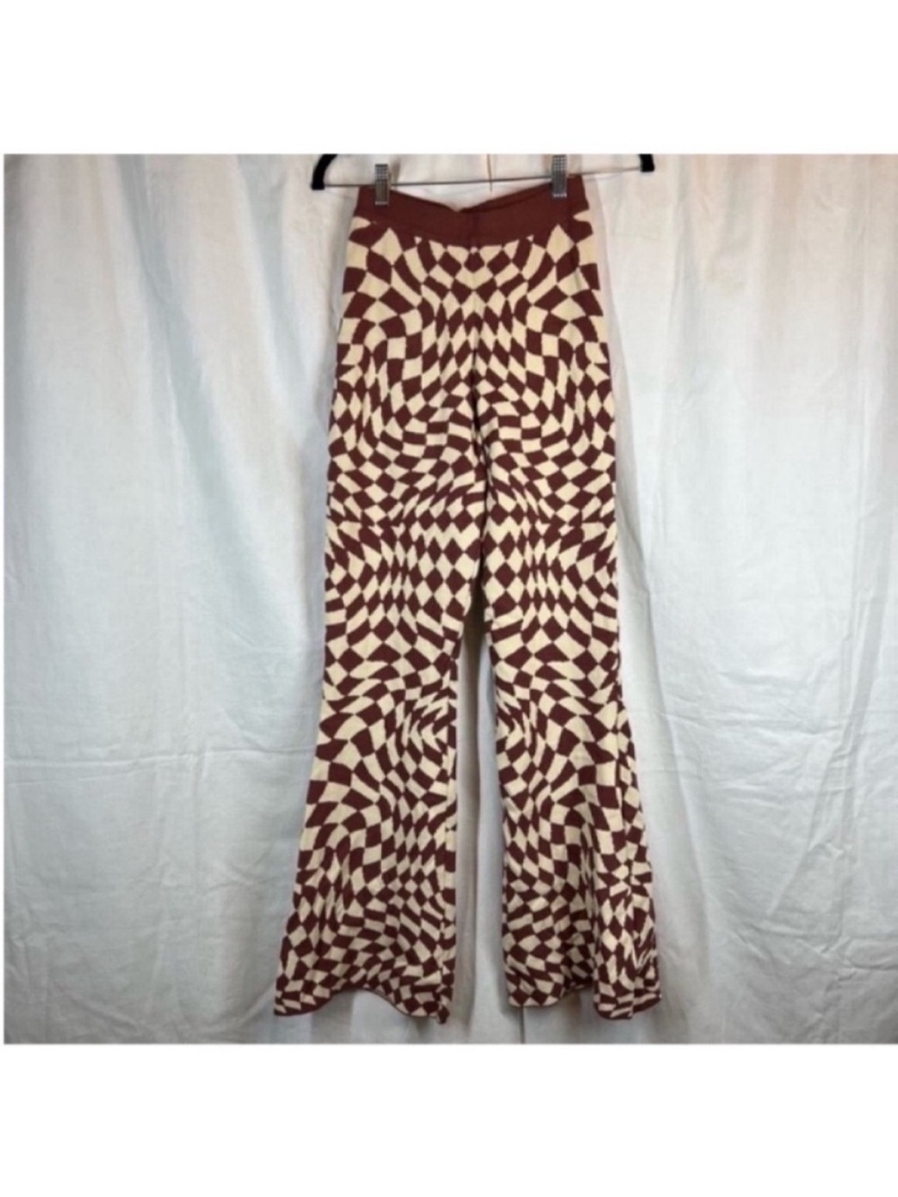 Fashion nova  geometric print trippy psychedelic knit highs rise pants
